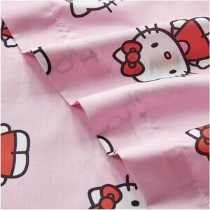 Sanrio Hello Kitty Twin Size Bed Sheet 3 Piece Set Pink